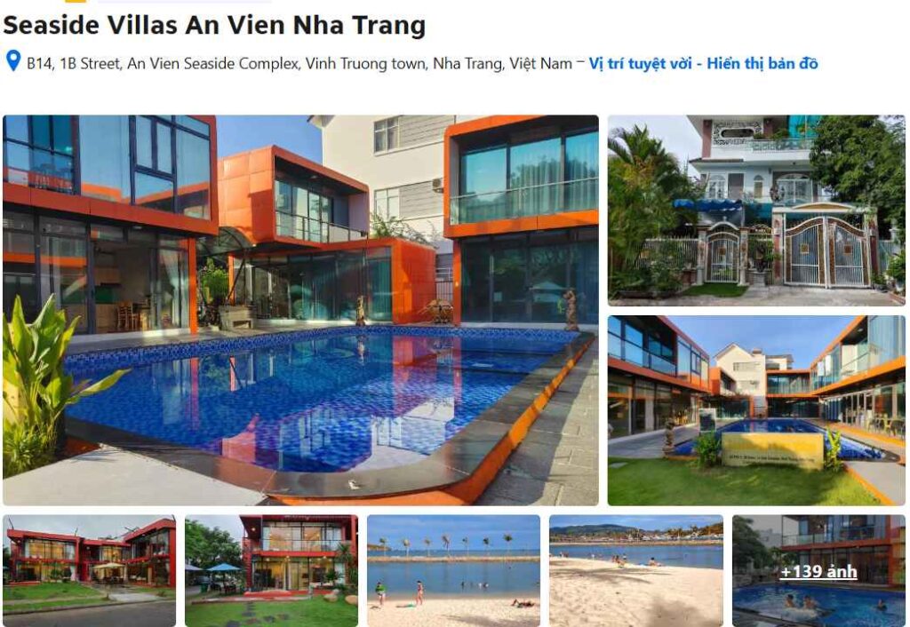 Seaside Villas An Vien Nha Trang – oceanfront villa with private pool and garden